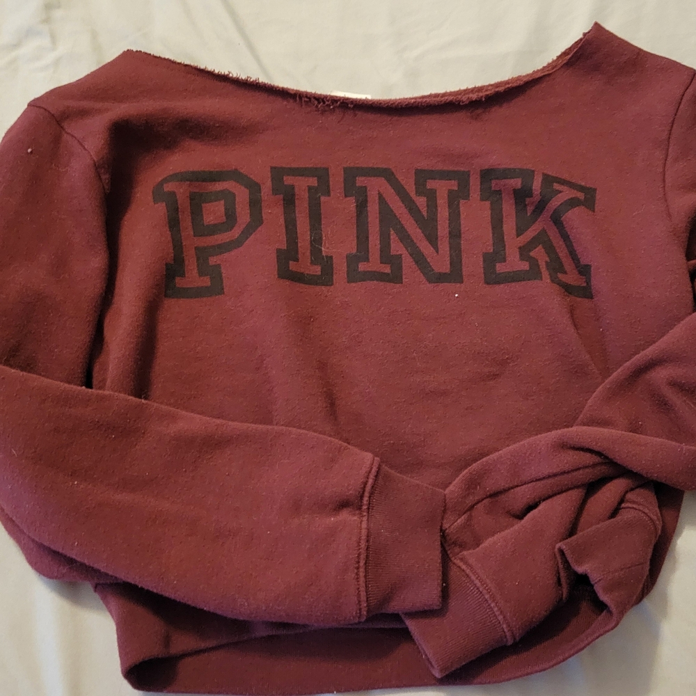 Victoria's Secret PINK Maroon Sweatshirt